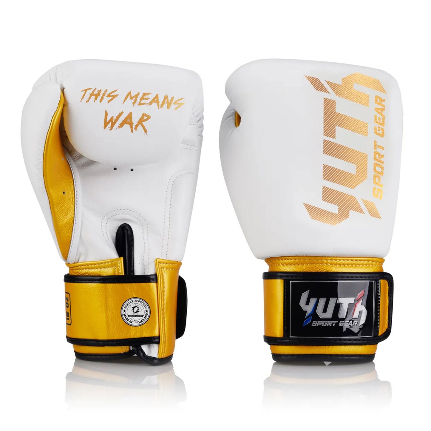 Yuth Boxing Gloves - Gold Line White-Gold