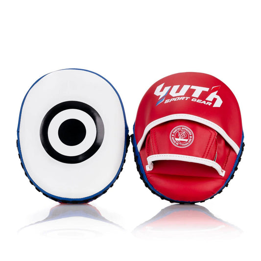 Yuth Muay Thai Speed Mitts White-Blue-Red