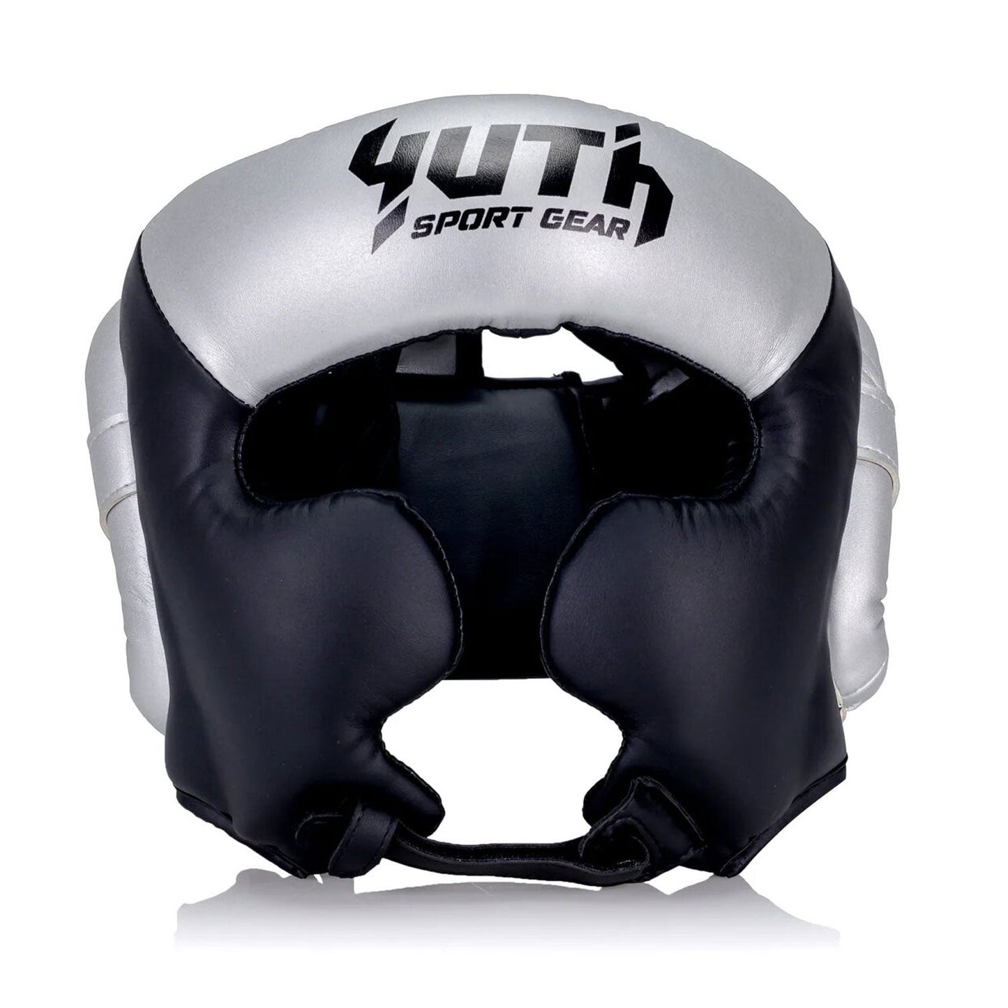 Yuth Muay Thai Head Guard Silver-Black