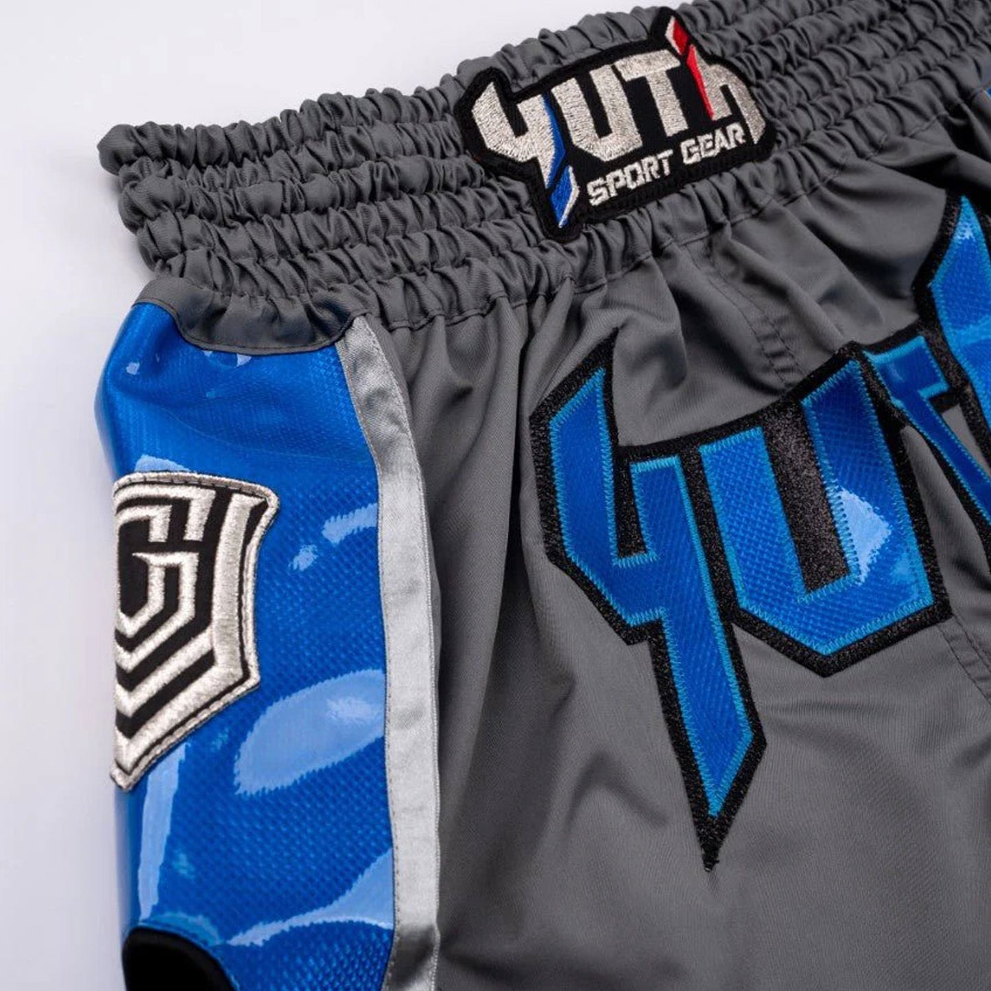 Yuth Hologram Muaythai Shorts Grey-Blue