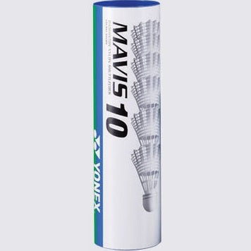 Yonex Mavis 10 White Shuttles - Medium (Blue) Speed