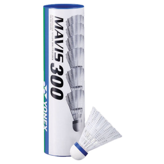 Yonex Mavis 300 White Shuttles - Medium (Blue) Speed