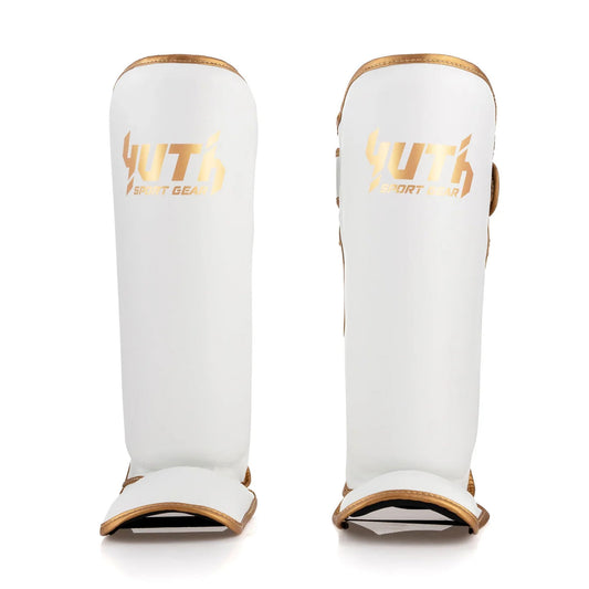 Yuth Shinguards - Gold Line White-Gold