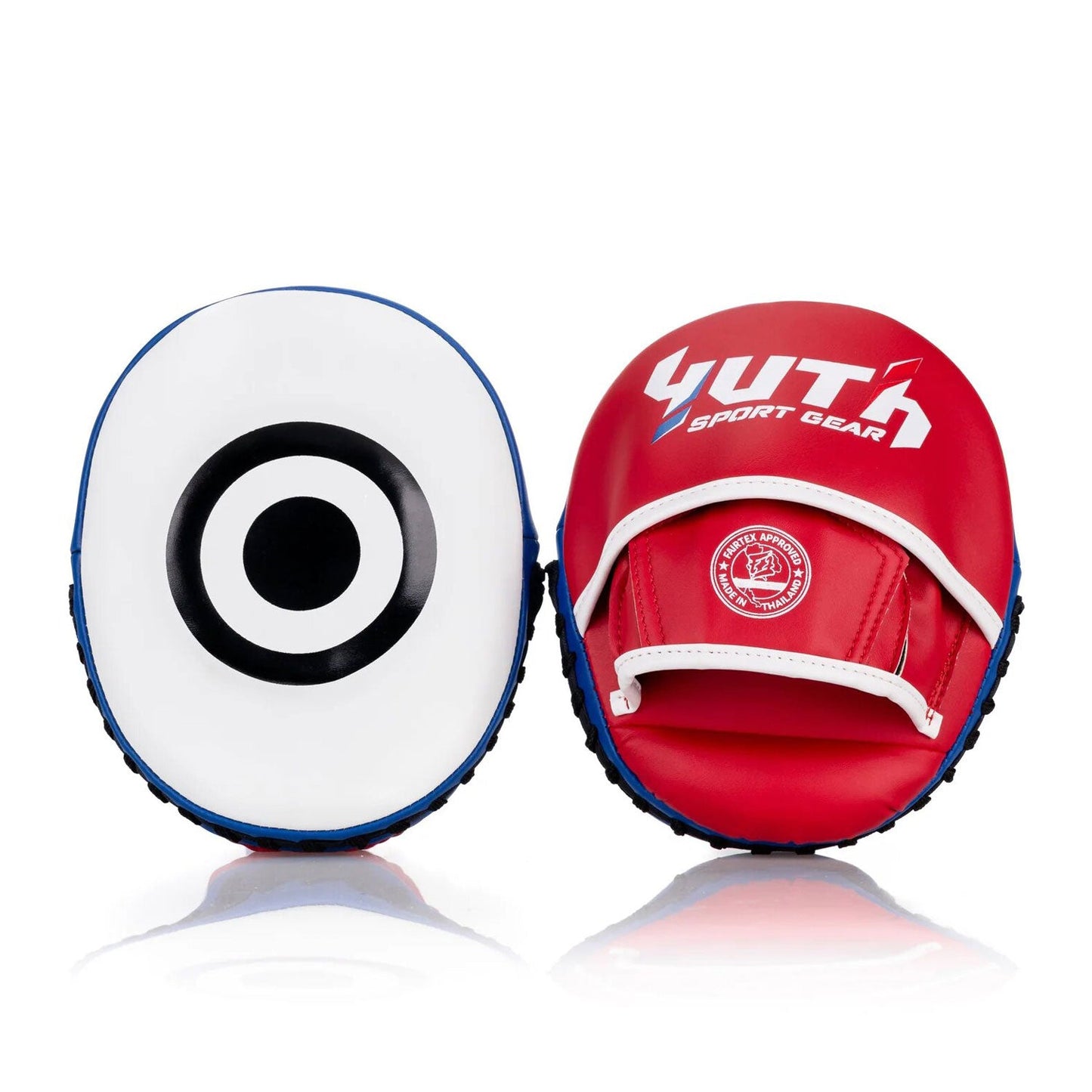 Yuth Muay Thai Boxing Speed Mitts White-Blue-Red