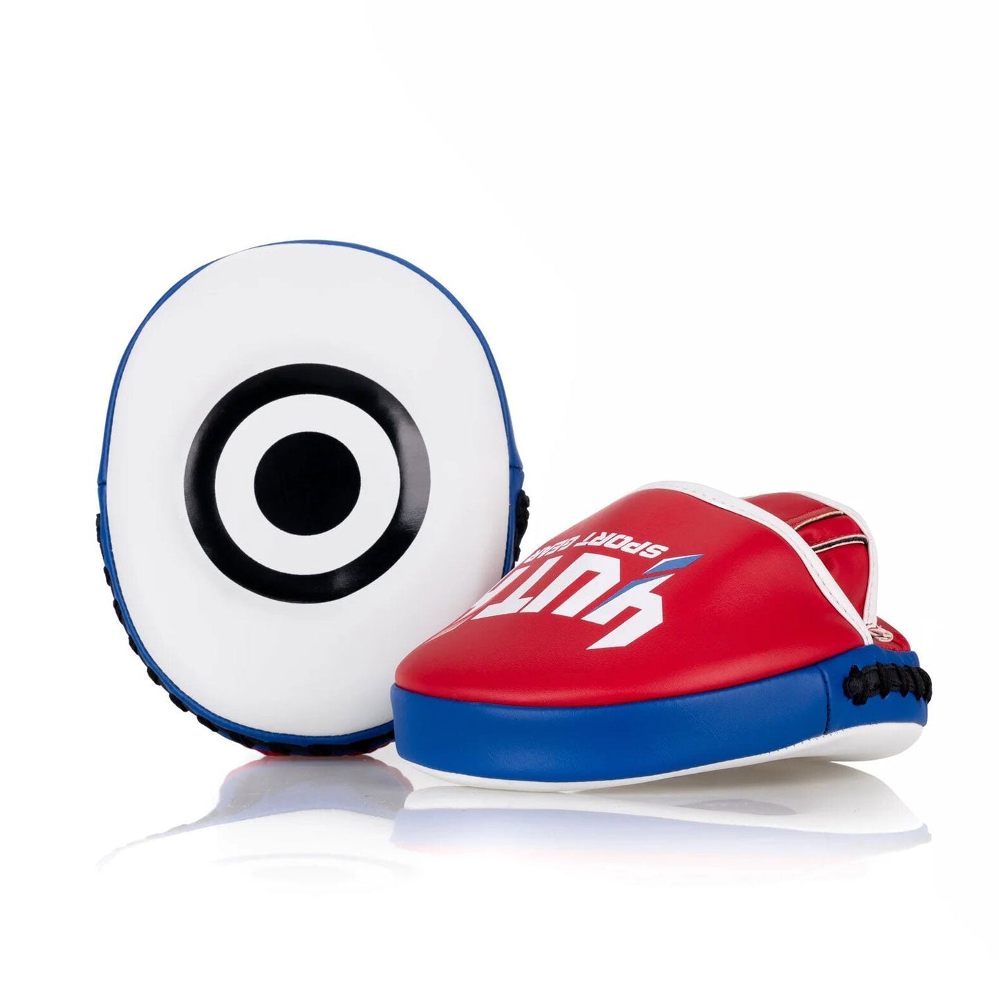 Yuth Muay Thai Boxing Speed Mitts White-Blue-Red