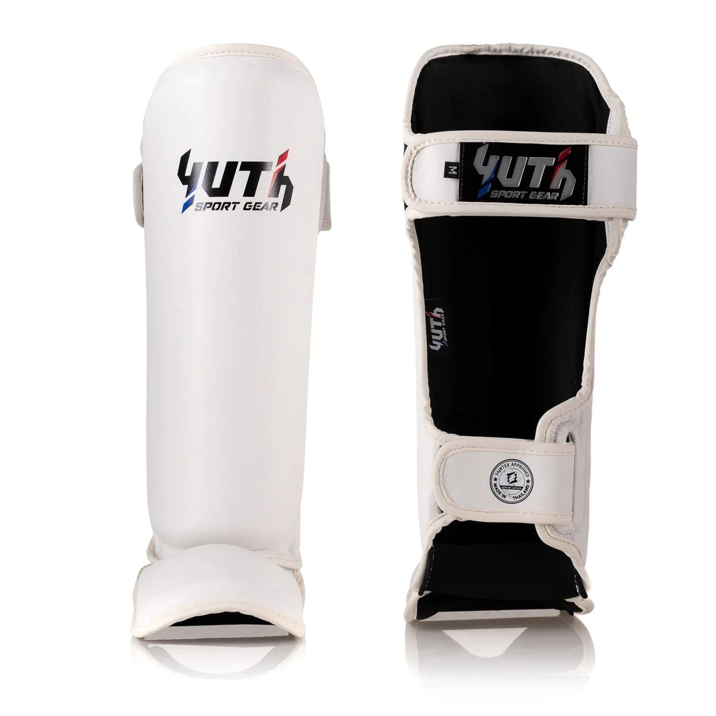 Yuth Muay Thai Boxing Shinguards - Signature White